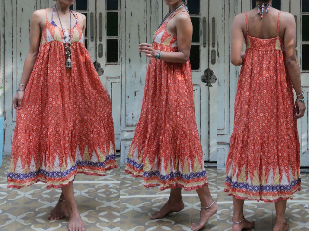 cotton boho maxi dress